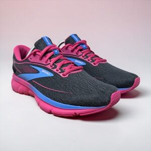 Brooks Trace 2 Womens Size 11 Running Shoes Black Pink Blue 1203751B040